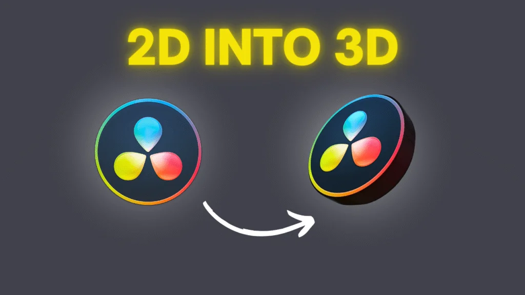How To Convert 2D LOGO To 3D In Davinci Resolve